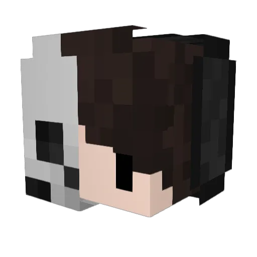 Manhhi Minecraft avatar head, 3D render