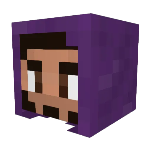 Manhuro Minecraft avatar head, 3D render