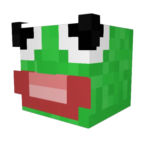Mani2401 Minecraft avatar head, 3D render