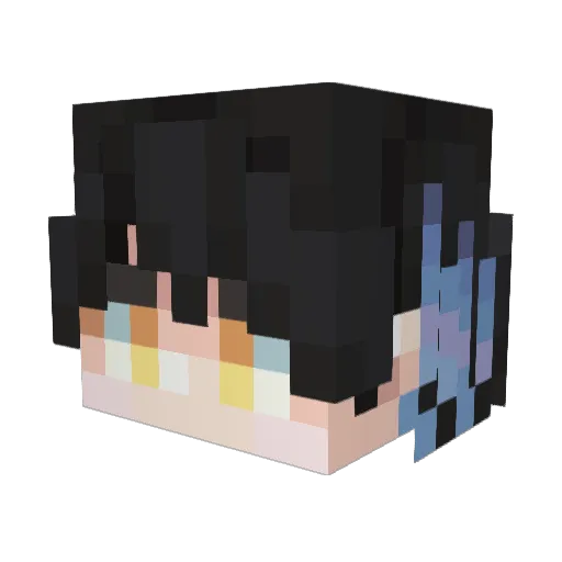 ManiaAmaeOvo Minecraft avatar head, 3D render