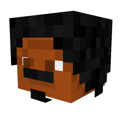 ManiaKo Minecraft avatar head, 3D render