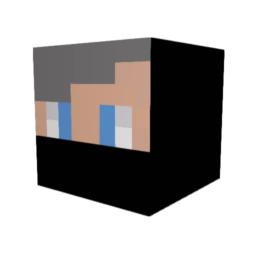 ManiacLoki Minecraft avatar head, 3D render