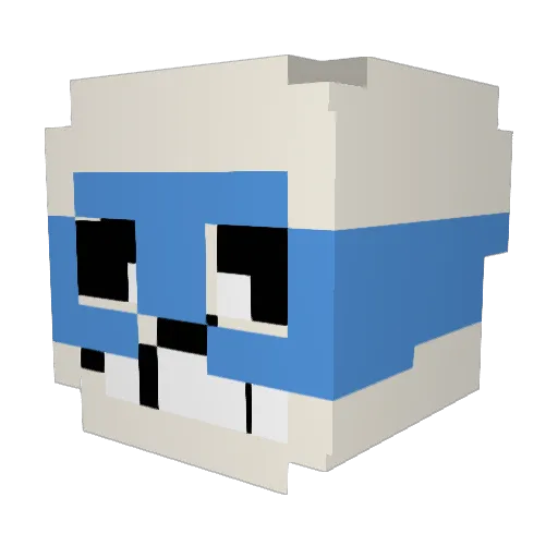 ManiacRevenge Minecraft avatar head, 3D render