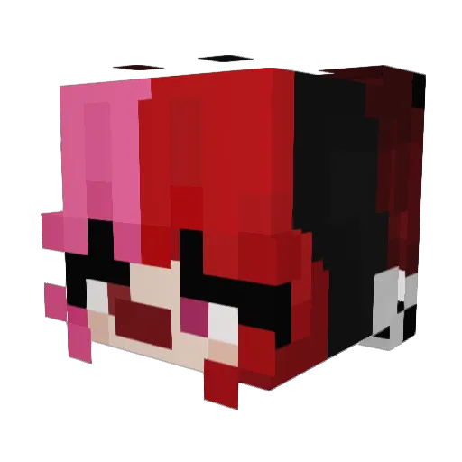 ManiacSaturn Minecraft avatar head, 3D render