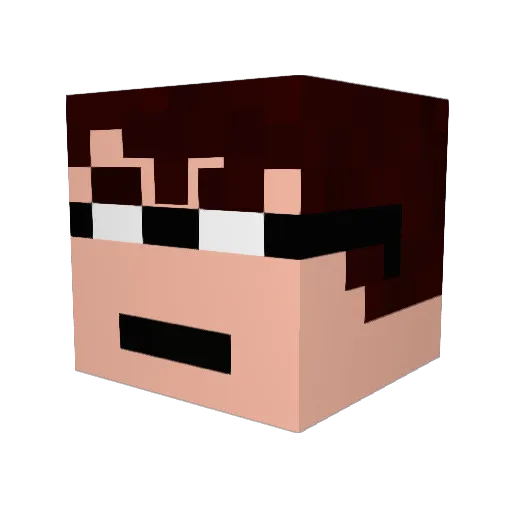 Maniac_X Minecraft avatar head, 3D render