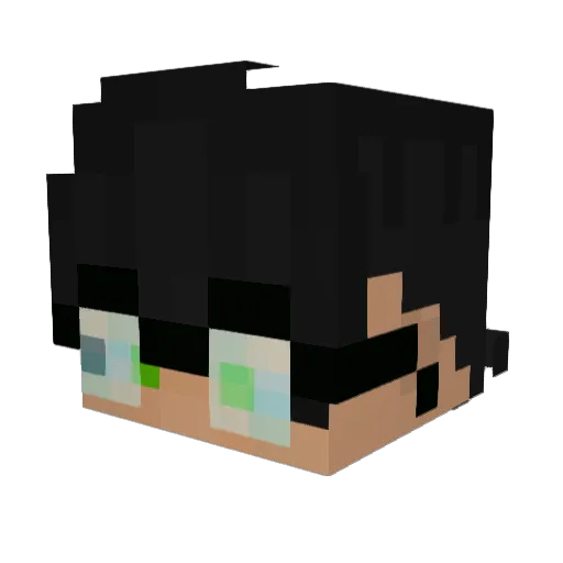 Maniacly Minecraft avatar head, 3D render
