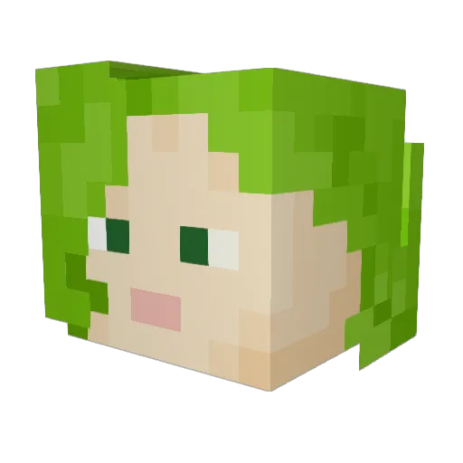 Manic_hedgehog Minecraft avatar head, 3D render