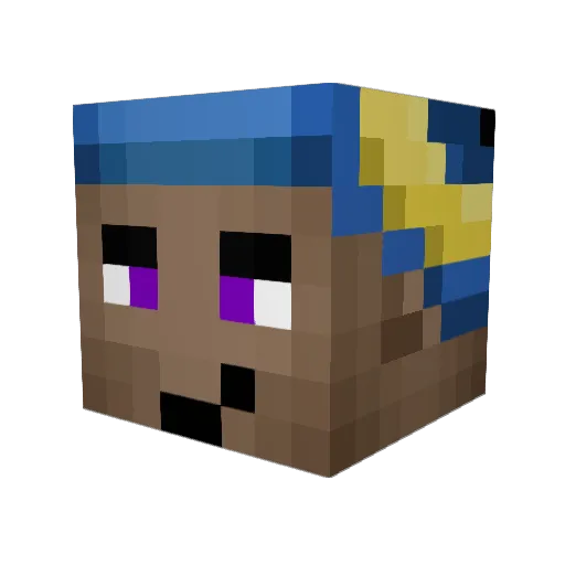 Manichin Minecraft avatar head, 3D render