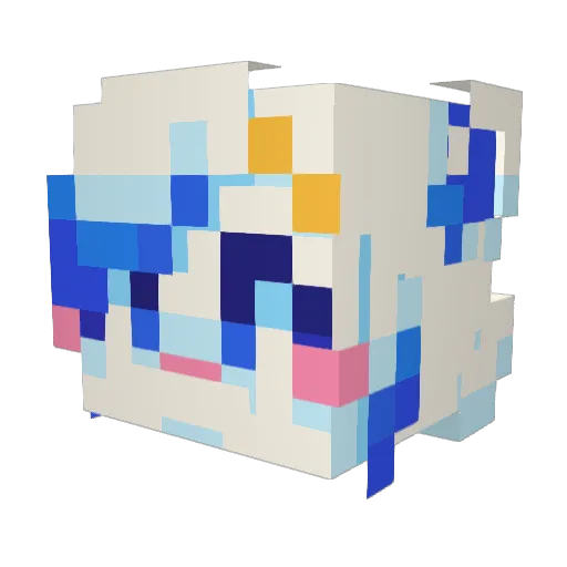 Manick Minecraft avatar head, 3D render