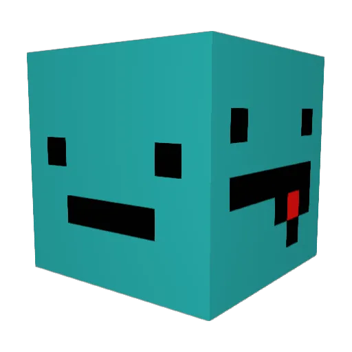 Maniegamer Minecraft avatar head, 3D render