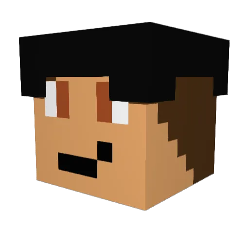 Maniel69 Minecraft avatar head, 3D render