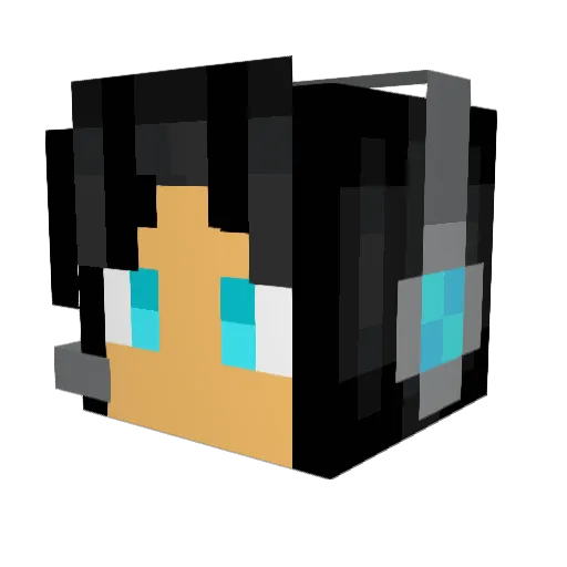 Maniibu Minecraft avatar head, 3D render