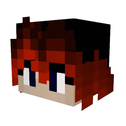 Maniiu_u Minecraft avatar head, 3D render