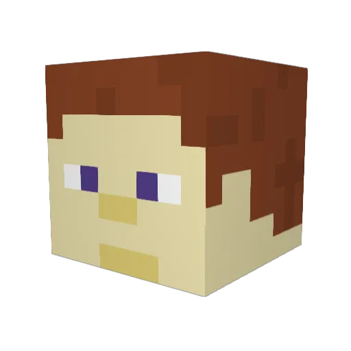 Manik666 Minecraft avatar head, 3D render