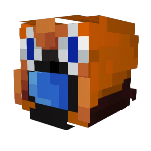 Manilha Minecraft avatar head, 3D render