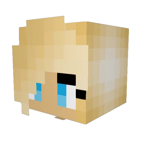 Manilove Minecraft avatar head, 3D render