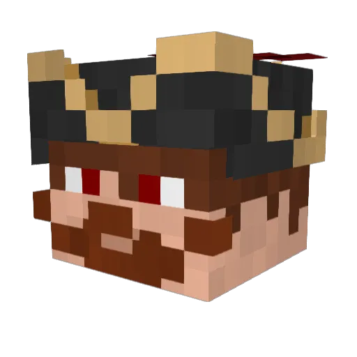 Maninblack158 Minecraft avatar head, 3D render
