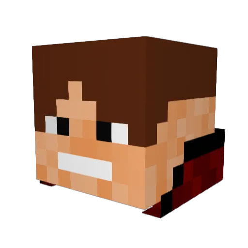 Maniooor Minecraft avatar head, 3D render