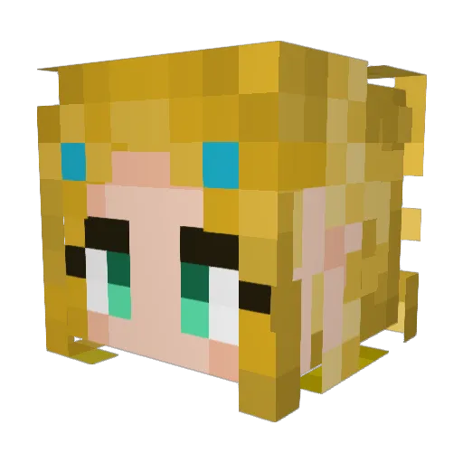 Manipawi Minecraft avatar head, 3D render