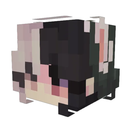 Maniqulate Minecraft avatar head, 3D render