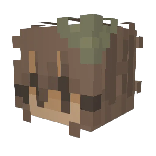 Manisbetter Minecraft avatar head, 3D render