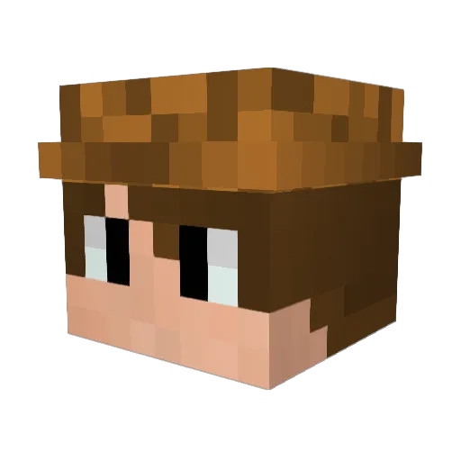 Manit0 Minecraft avatar head, 3D render