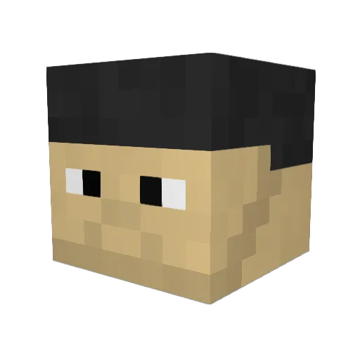 Manit19 Minecraft avatar head, 3D render