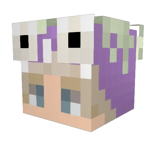 Manitoba Minecraft avatar head, 3D render