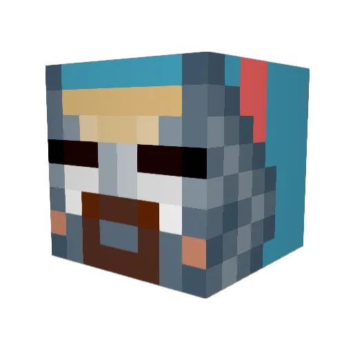 ManiuleK Minecraft avatar head, 3D render