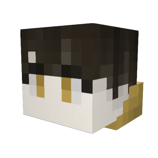 ManjuS Minecraft avatar head, 3D render