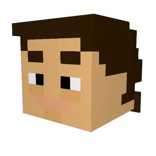 MankDeme Minecraft avatar head, 3D render
