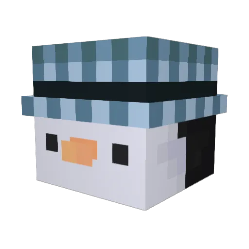 Mankama Minecraft avatar head, 3D render