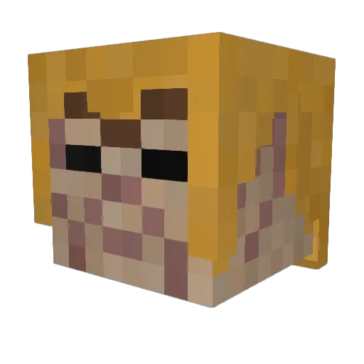 Mankar96 Minecraft avatar head, 3D render