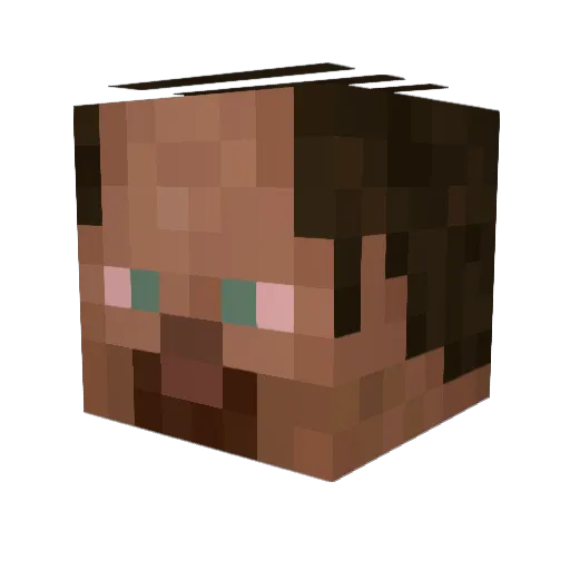 Mankeyous Minecraft avatar head, 3D render
