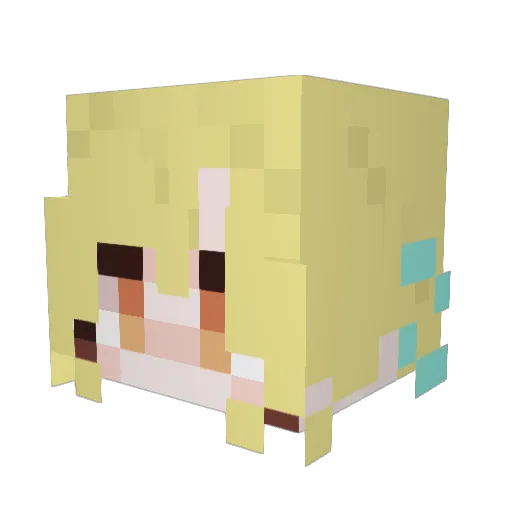 Mankiko Minecraft avatar head, 3D render
