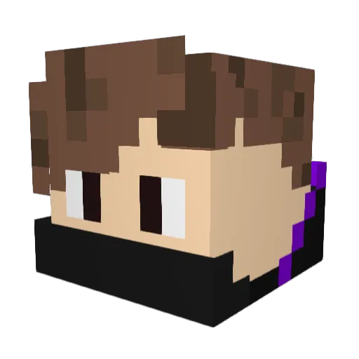 Mankuc Minecraft avatar head, 3D render