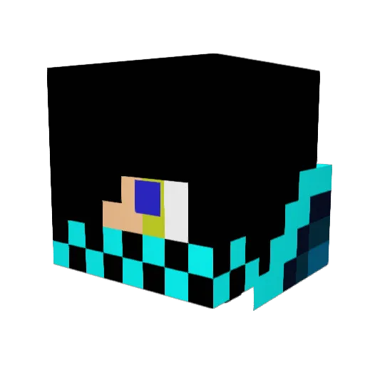 ManlyKittens Minecraft avatar head, 3D render