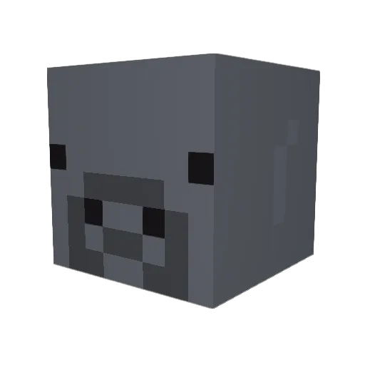ManlyManatee Minecraft avatar head, 3D render