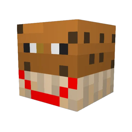 ManlyMuffin337 Minecraft avatar head, 3D render
