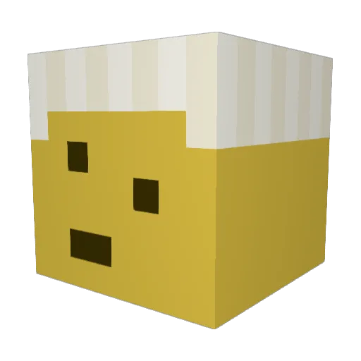 ManlyMustardMan Minecraft avatar head, 3D render