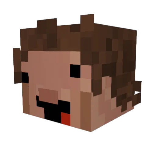 Manlyderp666 Minecraft avatar head, 3D render