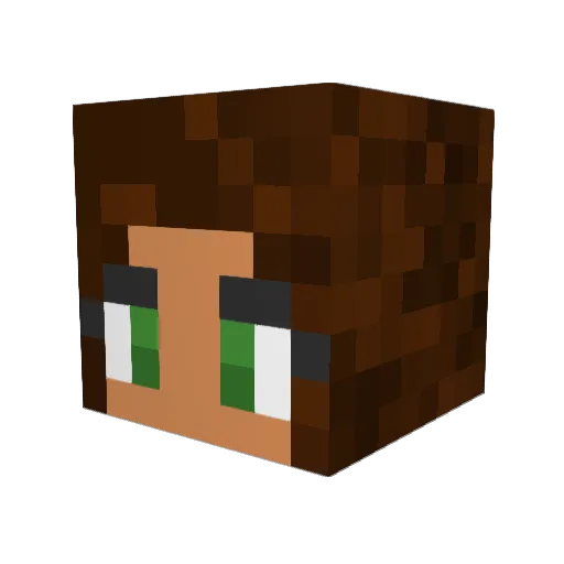 Mann0506 Minecraft avatar head, 3D render