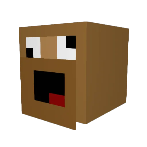 Mannahatta Minecraft avatar head, 3D render