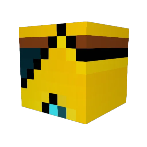 Mannapossu Minecraft avatar head, 3D render