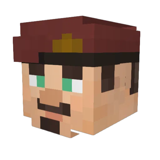 MannerT Minecraft avatar head, 3D render
