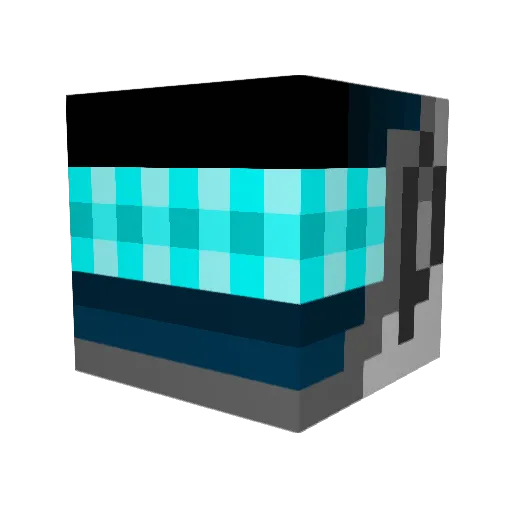 Manneric Minecraft avatar head, 3D render