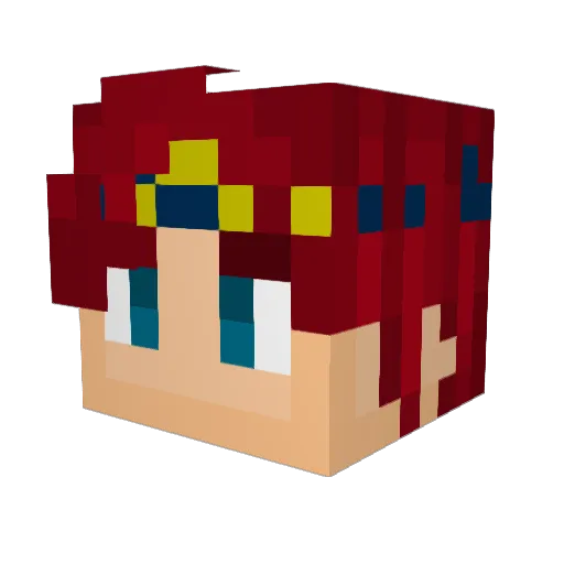 ManniBoss Minecraft avatar head, 3D render