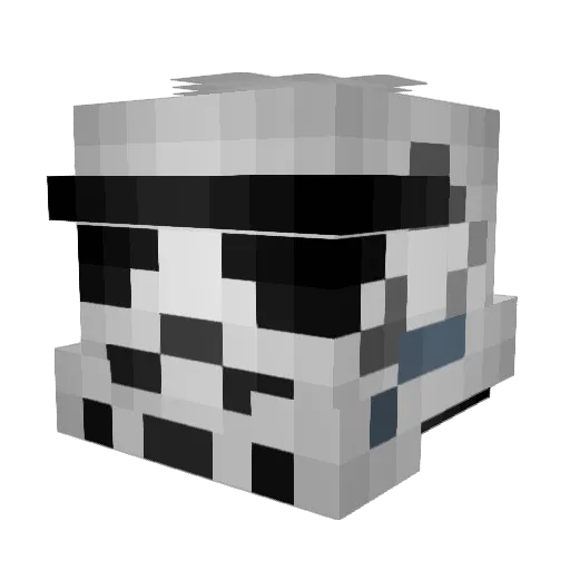 Mannimann Minecraft avatar head, 3D render