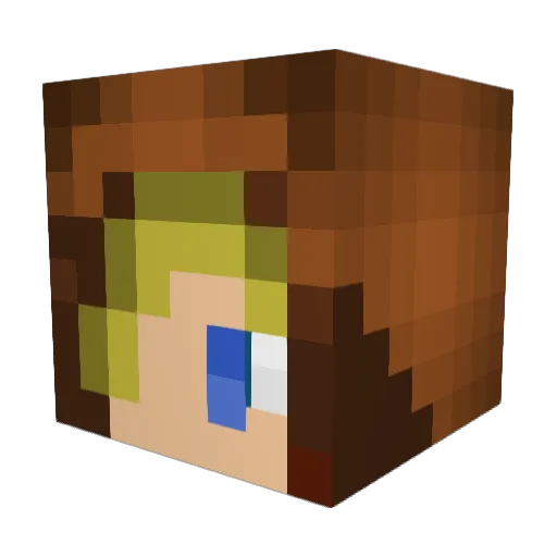 Manning7 Minecraft avatar head, 3D render