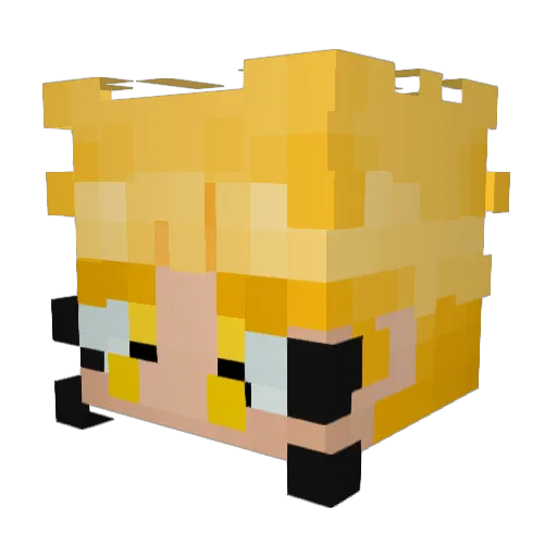 Mannitov Minecraft avatar head, 3D render